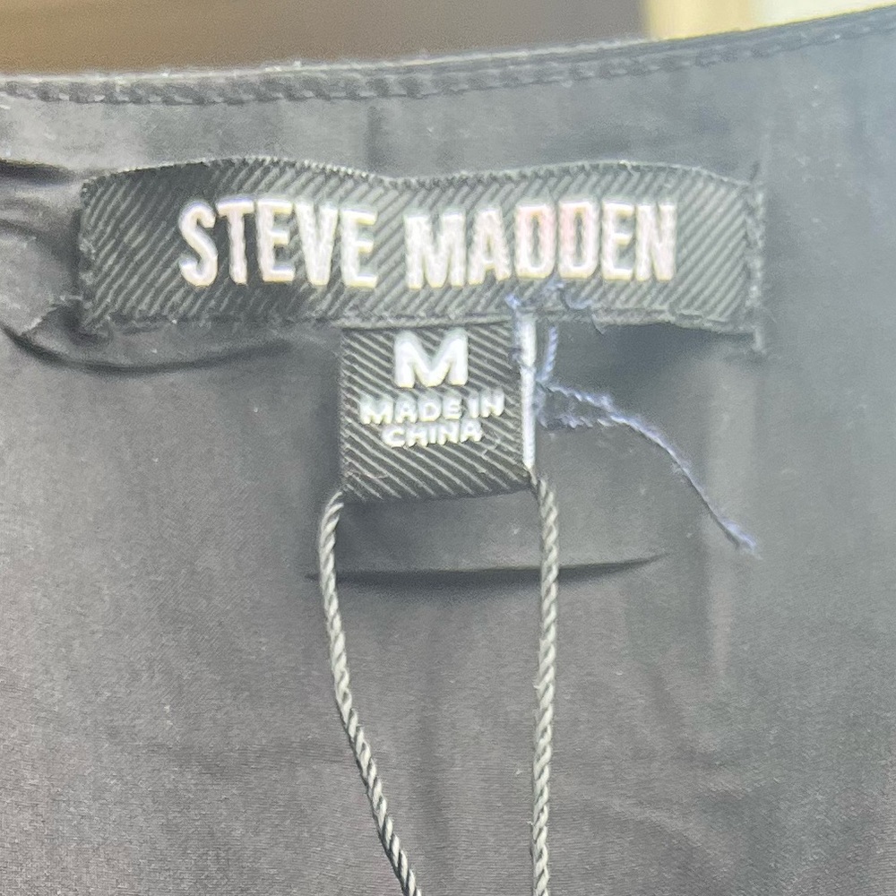 🆕 Steve Madden Black Bubble Mini Dress with Zipper Front – Size M - Picture 16 of 16